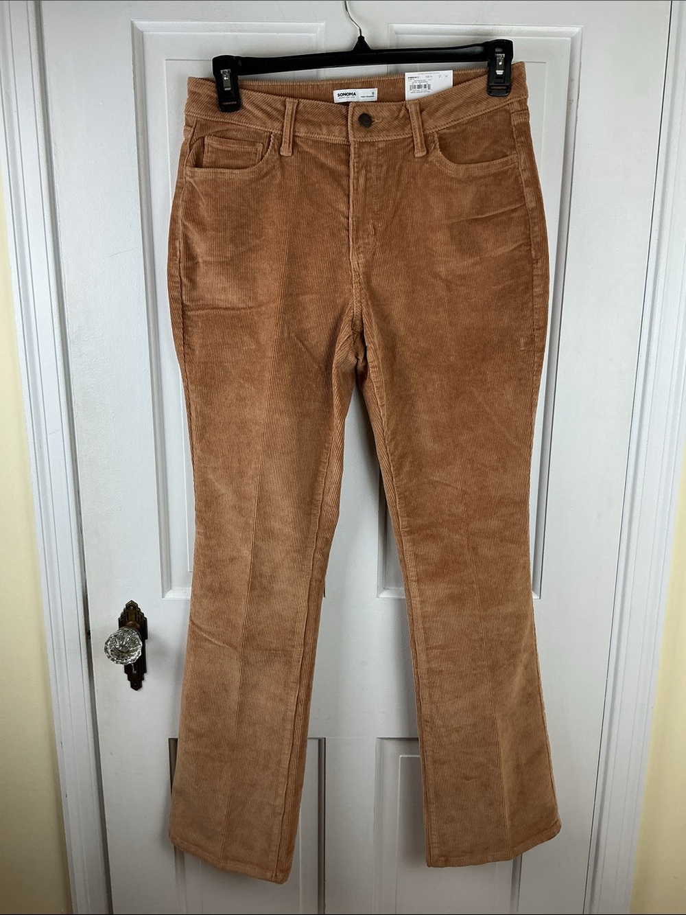 Sonoma Womens Mid-Rise Corduroy Bootcut Jeans Camel NWT Size 10